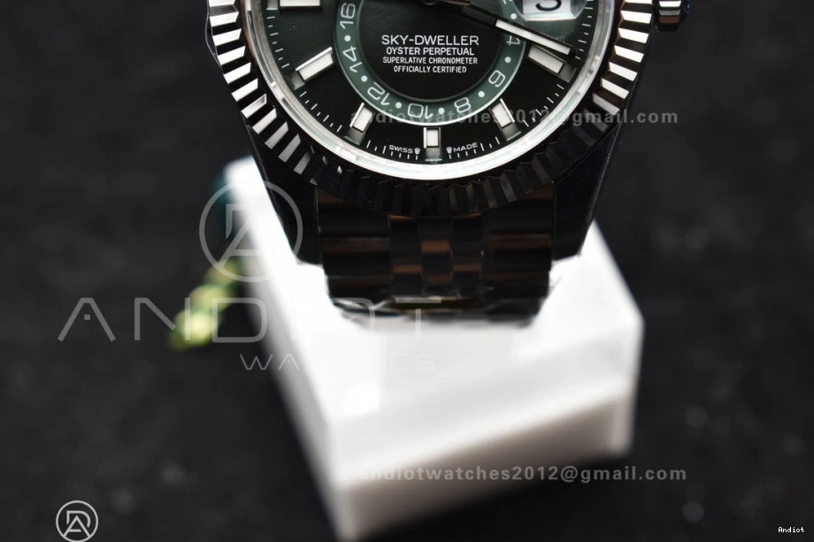 A2824 904L Jubilee SS Bracelet on Dial 326934 Best ZF 1:1 Green SS Edition Sky-Dweller 1107